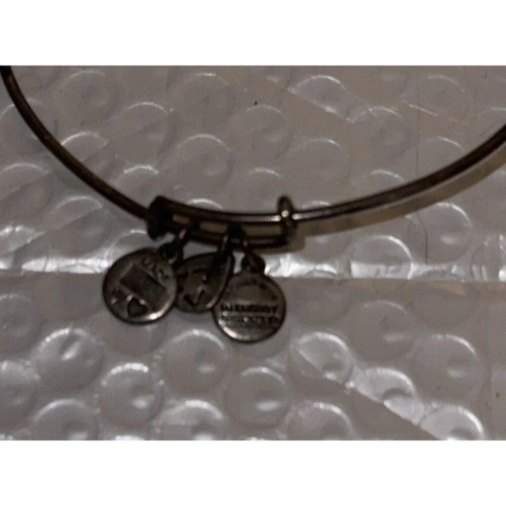 Alex and Ani Quill Feather Gold Expandable Bangle Bracelet